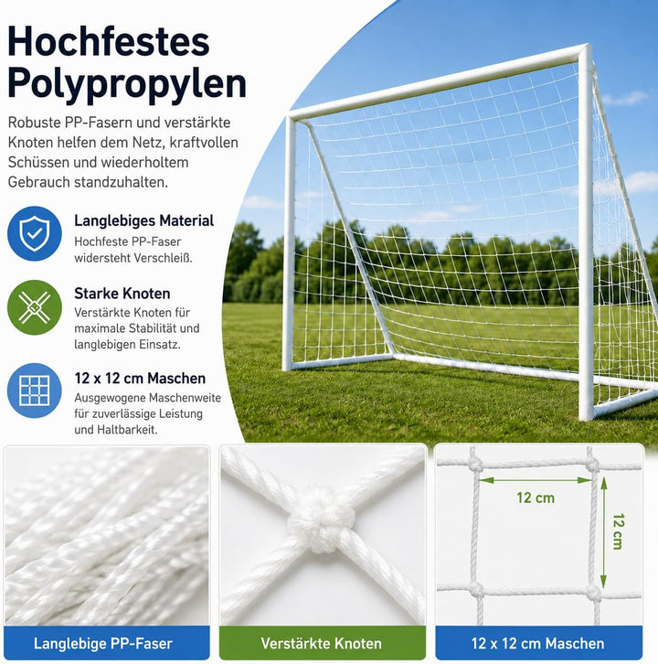 Fussballnetz 240 x 180, Fussball Netz Tornetz, Fussballnetz in Voller Grösse Sport Ersatz-Fussballto