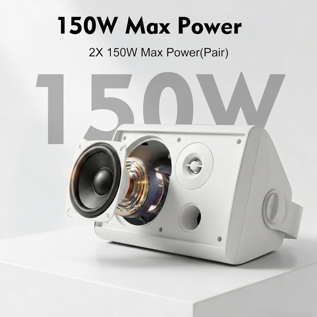 STUDIOFINIX 5,25-Zoll-Lautsprecher (300 W), wasserdicht, für den Innen- und Aussenbereich, Bluetooth