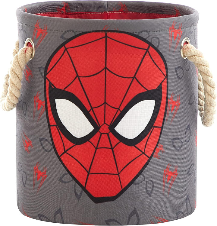 Idea Nuova Marvel Spiderman Aufbewahrungskorb-Set mit Seil-Tragegriffen, 3-teilig, verschiedene Grös