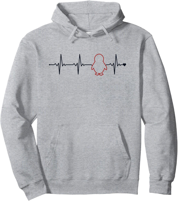 Penguin Heartbeat Kaiserpinguin Seevogel Pinguin Pullover Hoodie