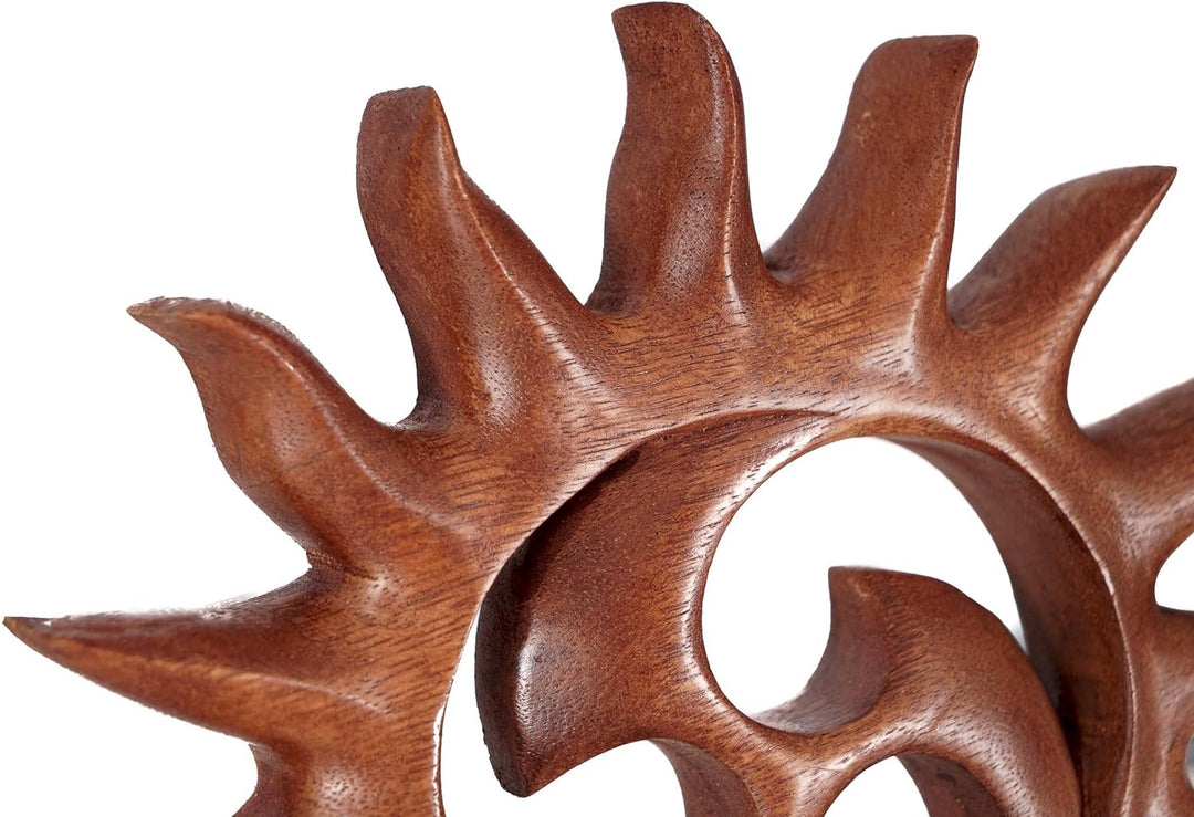 Windalf Sonnen Holzbild ALINA Ø 21.5 cm Kleine Kelten Triskele Glyckssymbol Wandrelief Handarbeit au