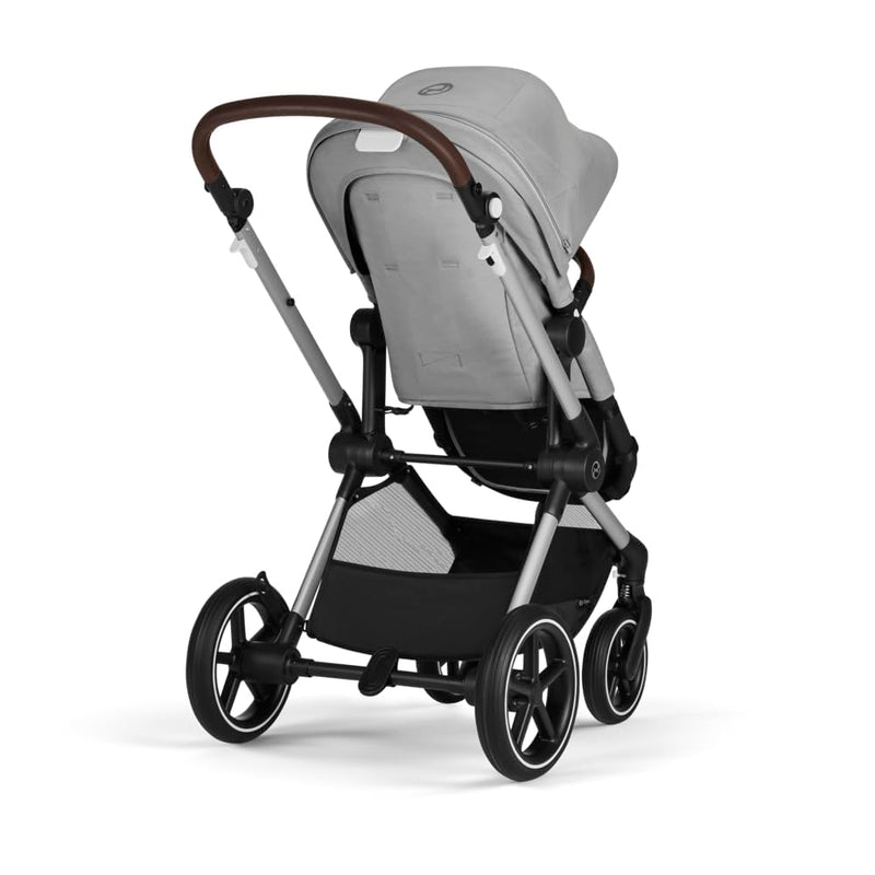 CYBEX Gold Kinderwagen EOS Lux 2-in-1, Reisesystem, Ab Geburt bis 22 kg (ca. 4 Jahre), Lava Grey Lux