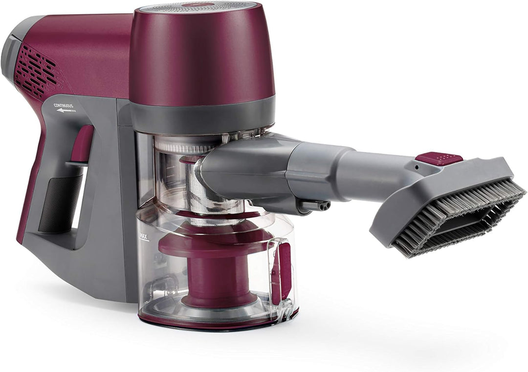 Grundig, Kabellos, VCP 3830 Stielstaubsauger mit DC Motor, 21,6 V Akku, Silber/Berry