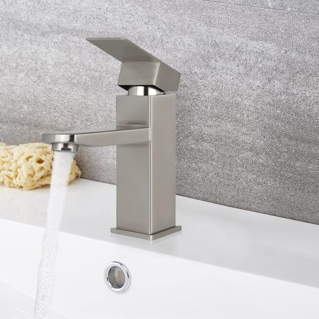 Wasserhahn Bad Waschtischarmatur Waschbecken - Armatur Hochdruck Warm und Kaltwasserhahn Edelstahl M