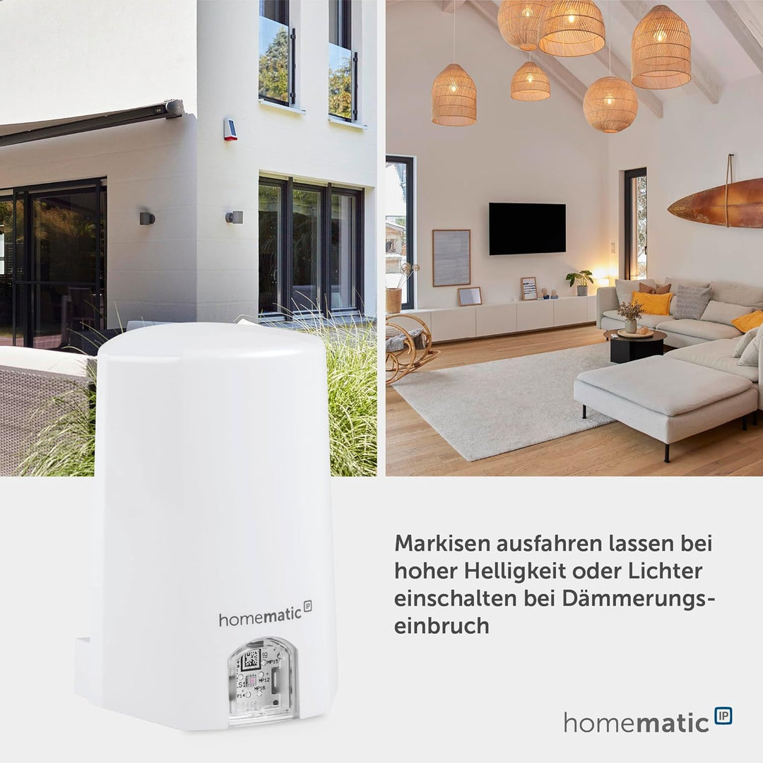Homematic IP Smart Home Lichtsensor – aussen, Zubehör für Ihr Homematic IP Smart Home, misst Helligk
