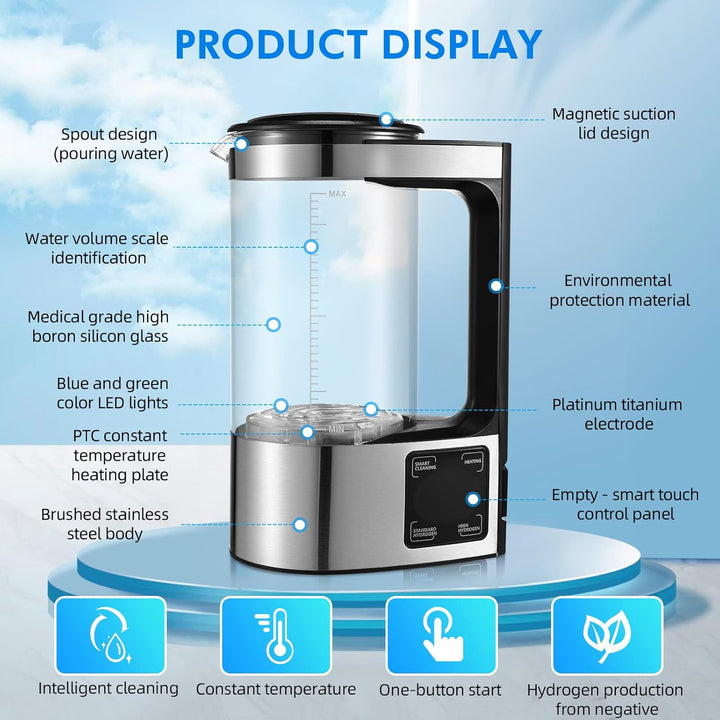 2L Wasserstoff Wassergenerator mit SPE und PEM Technologie, Verbesserte Version Wasserstoff Generato