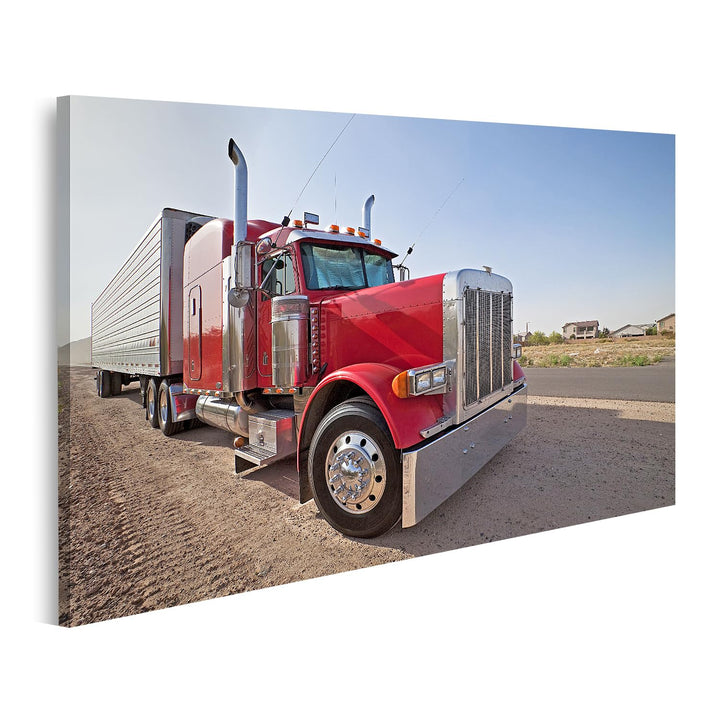 islandburner Bild auf Leinwand Us Semi Truck Grosser LKW Kinderzimmer Bilder Wandbilder Poster Leinw
