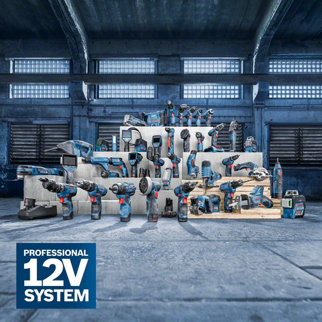 Bosch Professional 12V System Geradschleifer GWG 12V-50 S (bürstenloser Motor, hohes Drehmoment, Gas