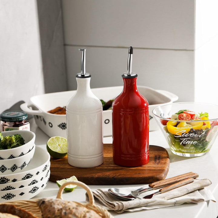 Sweejar Home Porzellan Olivenöl Spender Flasche, Opaque Oil Cruet schützt Öl, um Oxidation zu reduzi