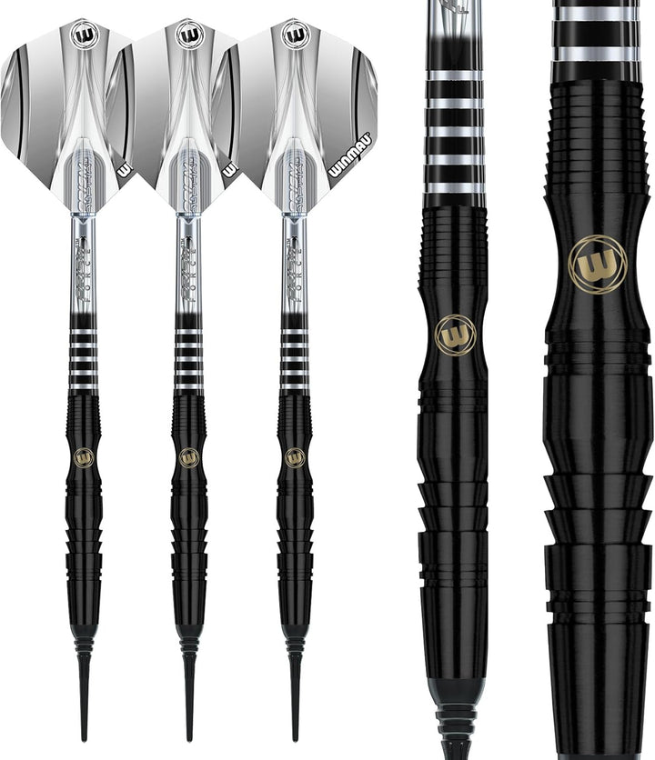WINMAU Sniper Black Professionelles Wolfram-Dart-Set mit Flights und Schäften (Shafts) 20.0 Gramm, 2