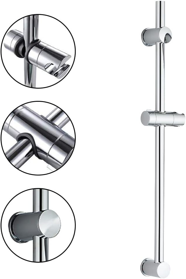 Kibath 401143 ZUB Duschschienensatz, Maneral, Rohrdurchmesser 25 mm Aus Edelstahl, Befestigungswinke