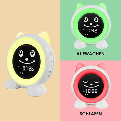 FiveHome Wecker Kinder-Schlaftrainer Kinder Kinderwecker Digital Lichtwecker mit 11 Farben Nachtlich
