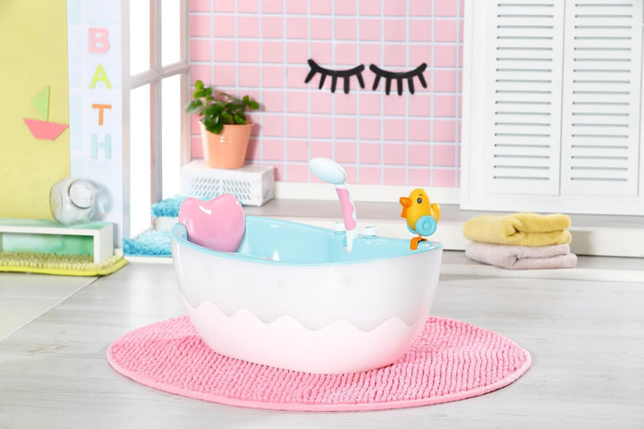 Baby Born Bath 835784 - Puppenzubehör von 36 und 43 cm mit Licht- / Soundeffekten, inklusive Kissen