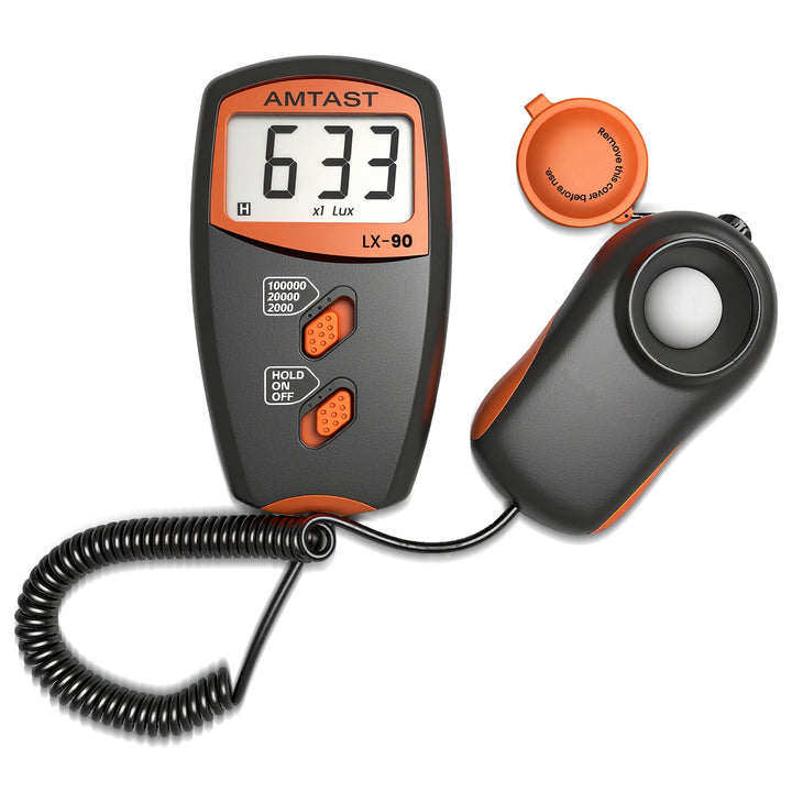 Digitale Luxmeter Lichtmessung Beleuchtungsmessgerät LX-90 Lichtmesser mit LCD-Display, Bereich 0-10
