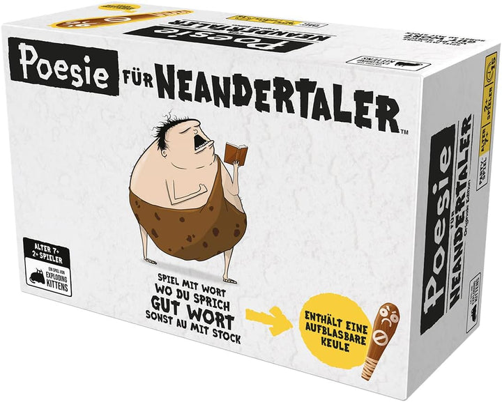 Exploding Kittens, Poesie für Neandertaler, Partyspiel, Kartenspiel, 2+ Spieler, Ab 7+ Jahren, 15 Mi