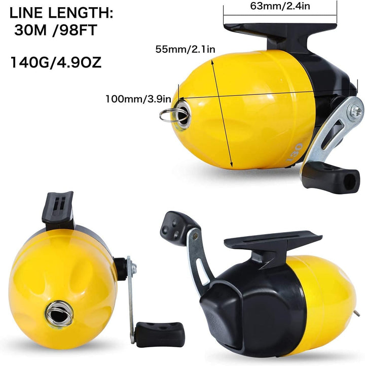 Sougayilang Kinder-Angelruten, tragbare Teleskop-Angelrute und Spulenkombination, mit Angelschnur, S