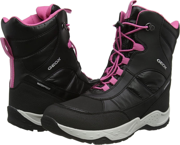 Geox Mädchen J Sentiero Girl B Wp Stiefeletten 24 EU Black Fuchsia, 24 EU Black Fuchsia