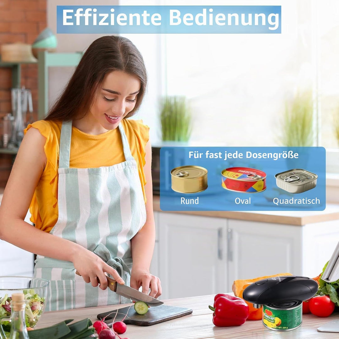 Elektrischer Dosenöffner für Senioren,Aufladbarer Elektrische Dosenöffner mit Einem Tastendruck,Glat