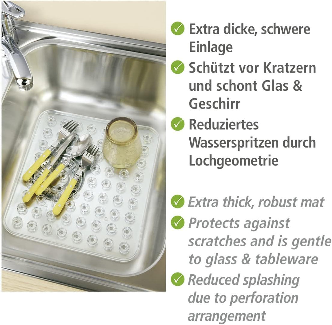 WENKO Abtropfmatte Kristall für die Spülen-Ablauffläche, schützt vor Kratzern und Verrutschen, optim
