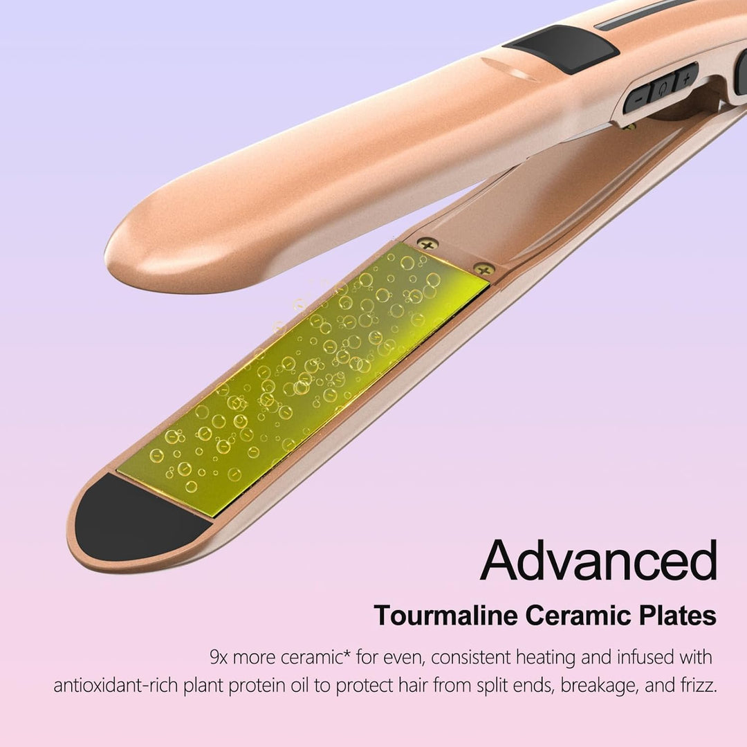 TQQ Glätteisen, 10s Schnellaufheizung, 200 Millionen Negativen Ionen Haarglätter - Für Sleekes, Glat