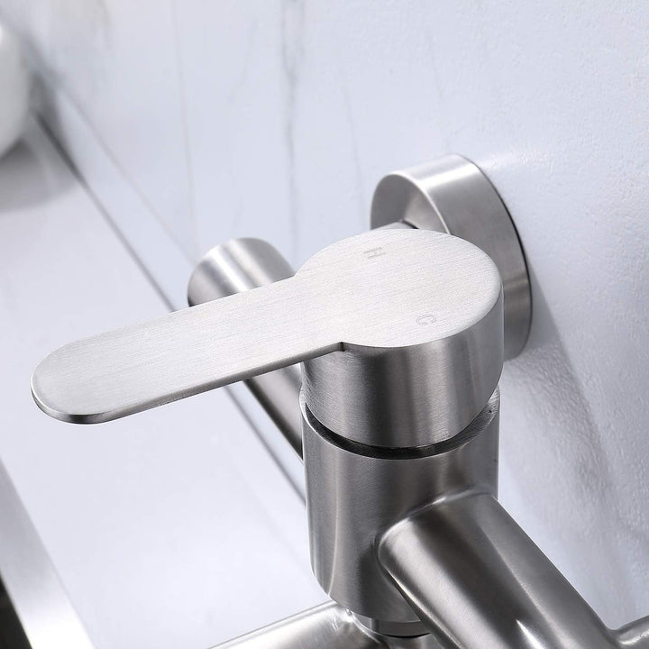 HomeLava Wand Küchenarmatur Wandarmatur Wandmontage Spültischarmatur Wasserhahn Einhebelmischer Misc