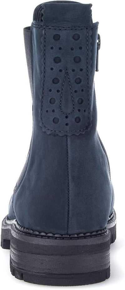 Gabor Damen Chelsea Boots, Frauen Stiefeletten,Komfortable Mehrweite (H) 36 EU Weit Blau Nightblue,