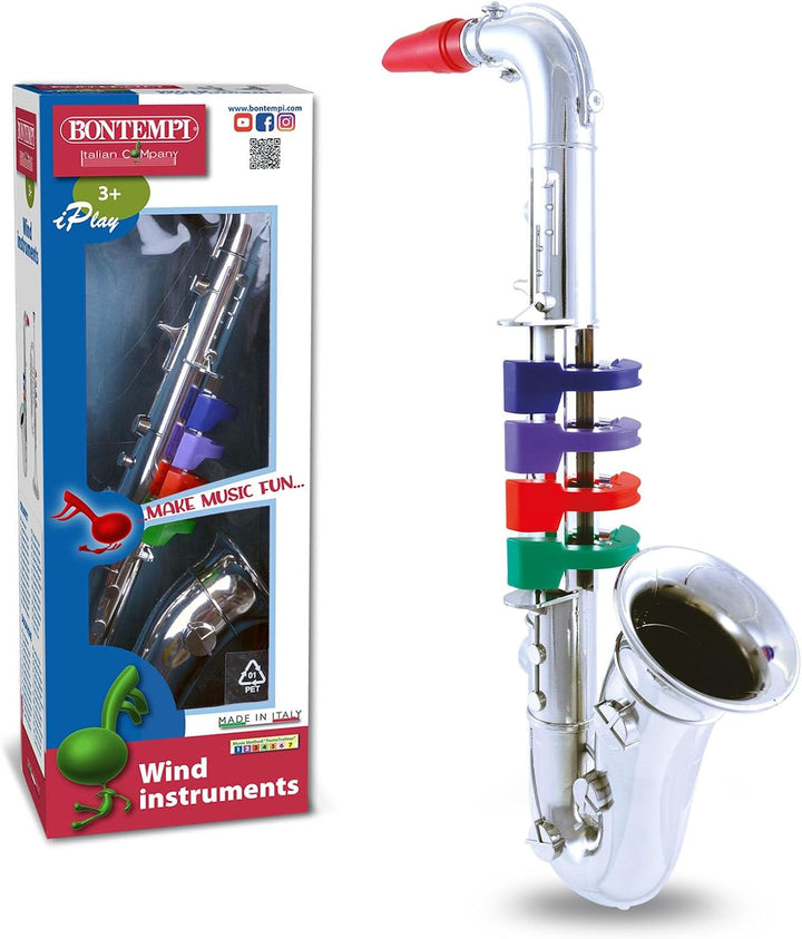 Bontempi – 323931 – Musikinstrument – Saxophon 4, Rot 39 cm, 39 cm