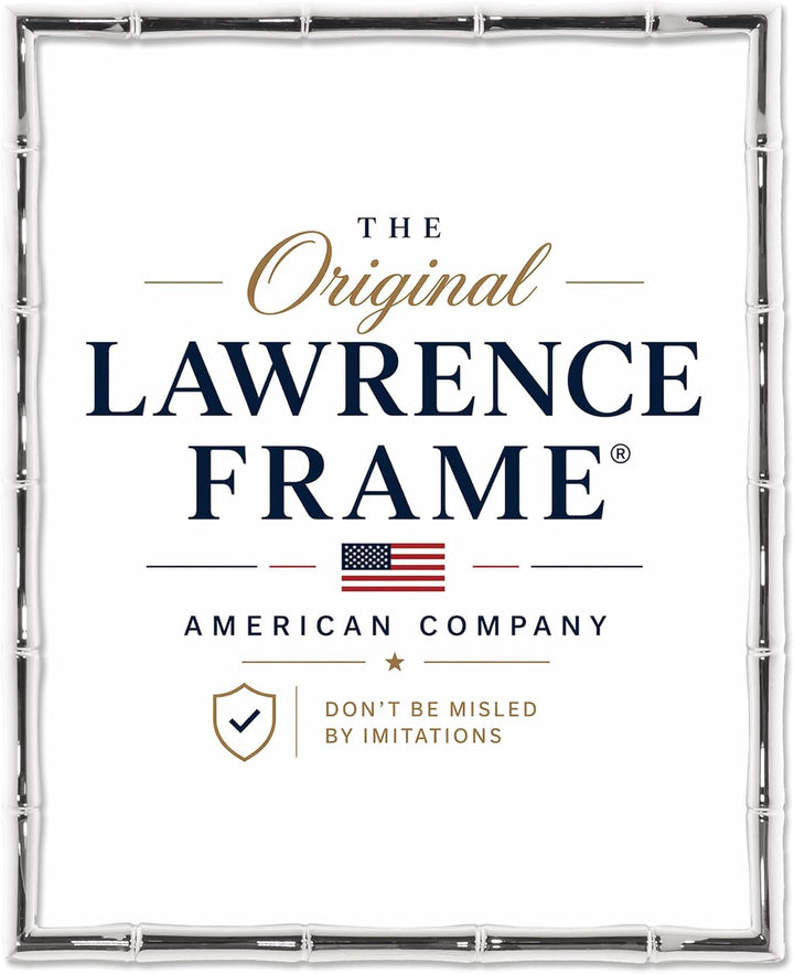 Lawrence Frames Bamboo Design Metallrahmen, 20,3 x 25,4 cm, mattiert, 5 x 7, Silber 8x10 (5x7 Mat) s