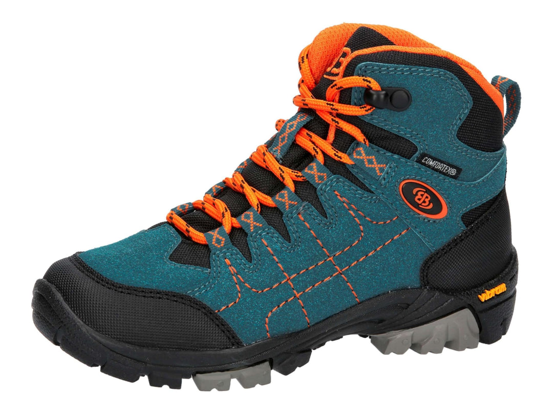 Brütting Unisex Kinder Mount Shasta Kids Hi Trekking-& Wanderstiefel 30 EU Petrol Schwarz Orange, 30