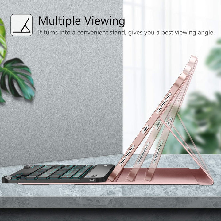 Fintie Hülle mit Tastatur für iPad Air 5 2022 / iPad Air 4 Tastatur 2020 10.9" - Soft TPU Rückseite