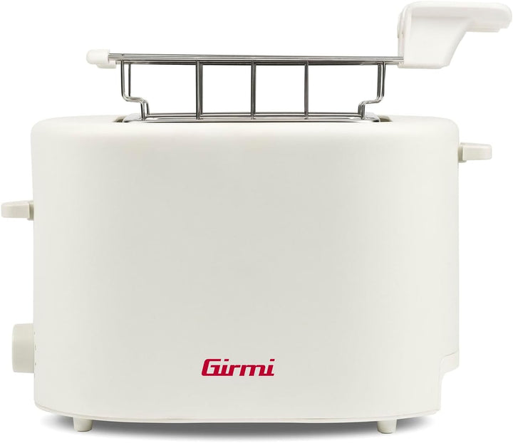 Girmi TP21 Toaster, 750 W, Edelstahlzange für gefüllte Toasts, herausnehmbarer Briocheswärmer, autom
