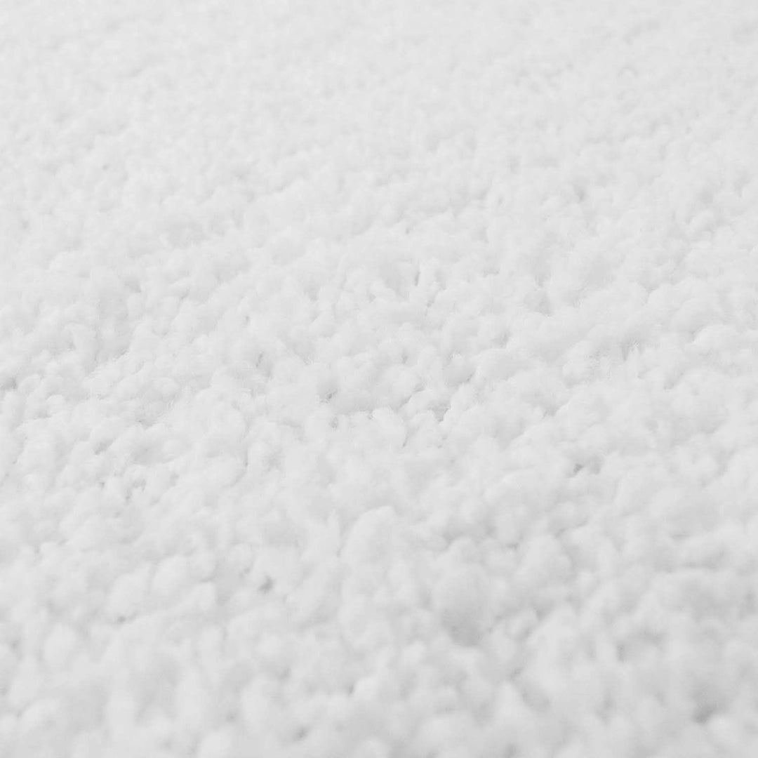 carpet city Shaggy Teppich Hochflor Langflor Einfarbig Uni Weiss Weich Flauschig Wohnzimmer, Grösse: