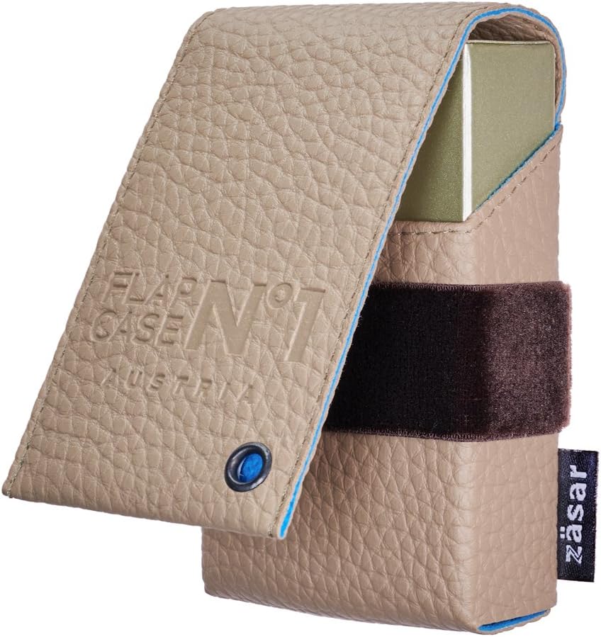 FLAPCASE N°1 • MARION • Designer Zigarettenetui Leder mit Samtgummi, Made in Austria, Zigarettenbox