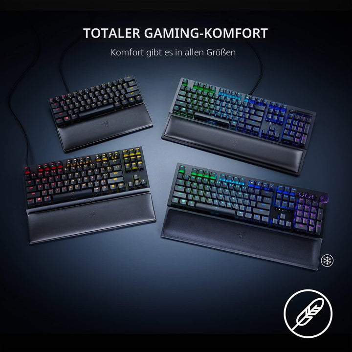 Razer Ergonomische Handgelenkauflage für Tenkeyless Tastaturen: Plüsch-Kunstleder-Memory-Schaumstoff