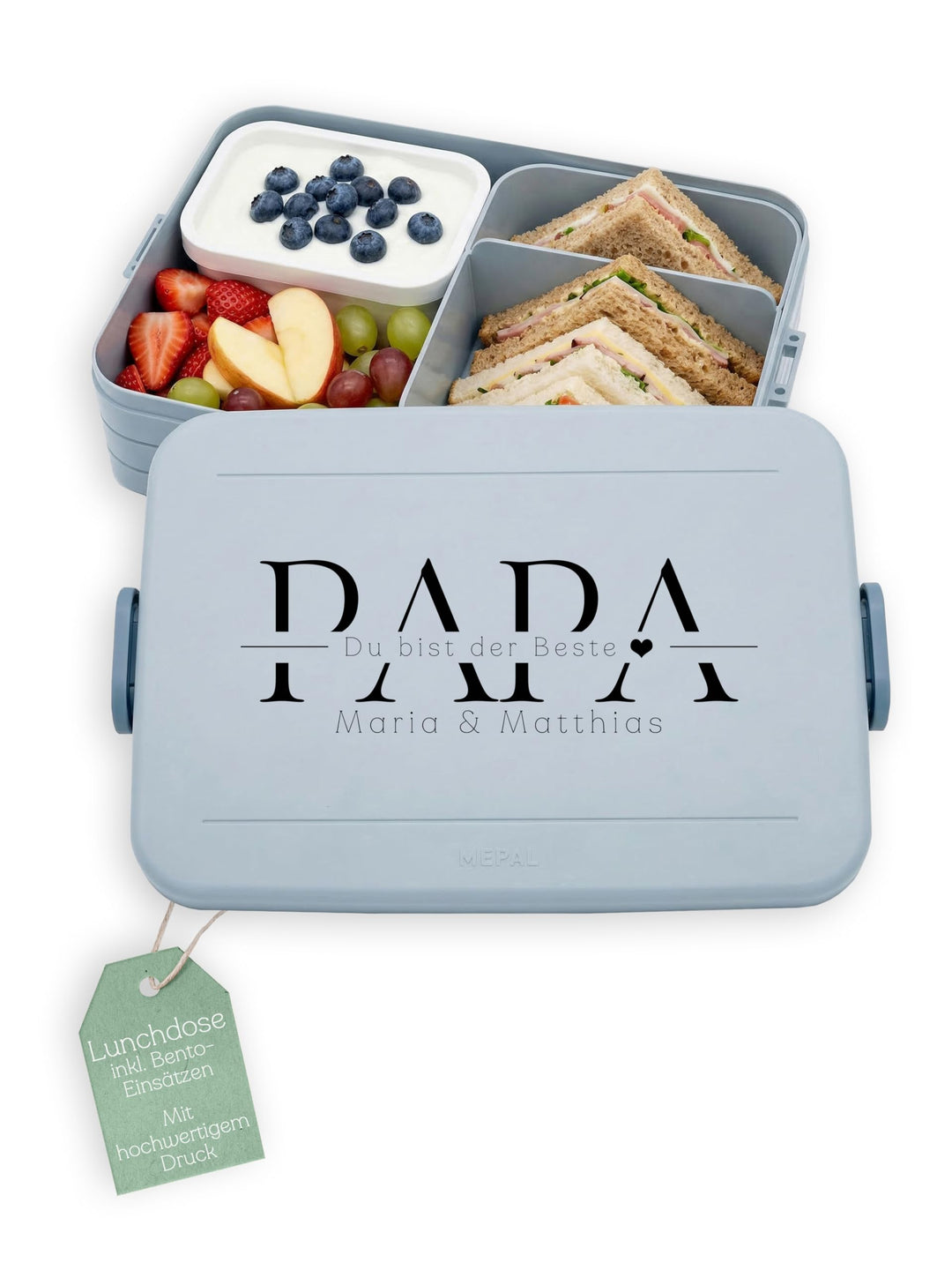 MEPAL Brotdose Spülmaschinenfest Outdoor, Lunchbox mit Einsatz für perfekte Ordnung, Mikrowellengeei