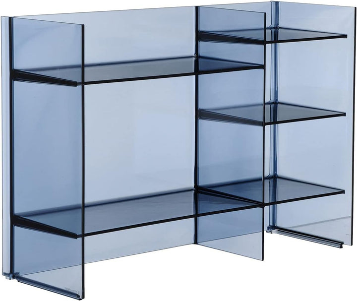 Kartell Sound-Rack, Bambus, blau, 26 x 53 x 75 cm Blu Tramonto, Blu Tramonto