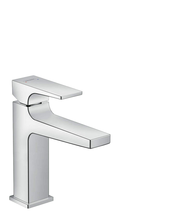 hansgrohe Wasserhahn Metropol (Armatur mit Auslauf Höhe 110 mm und Push-Open Ablaufgarnitur) Chrom,