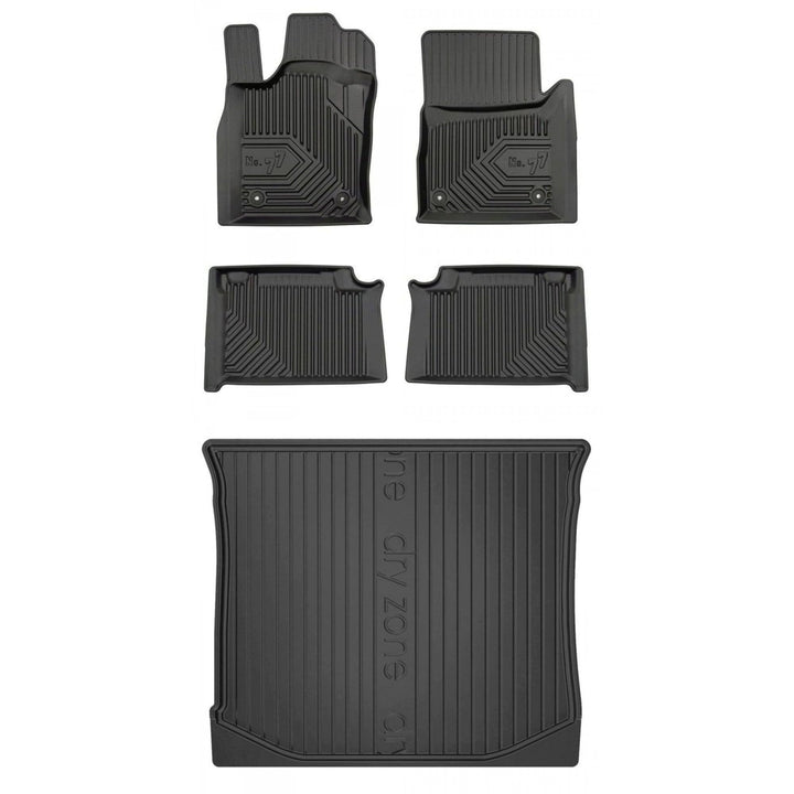 Satz Fussmatten und Gummimatte für Jeep Grand Cherokee WK2 2010-2021