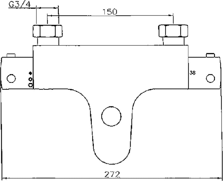 AquaSu Thermostat Batterie Barca für Waschtisch, 1 Stück, chrom, 78224 1 Waschtisch Barca, Waschtisc