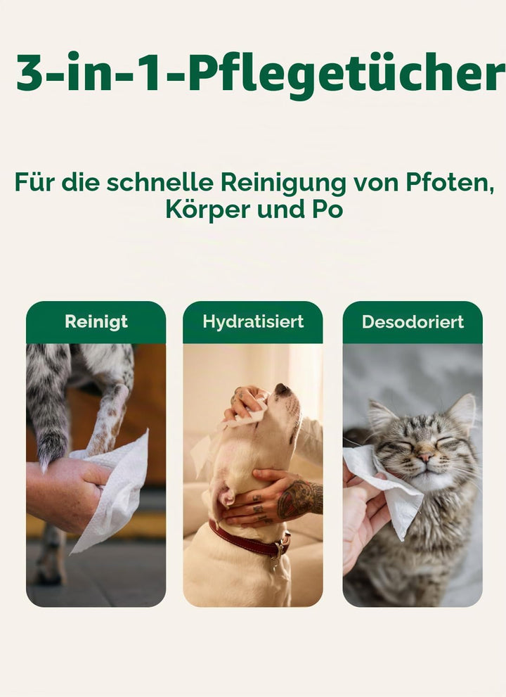 Earth Rated Feuchttücher für Hunde, neues aussehen, dicke Pflegetücher auf pflanzlicher Basis zur ei