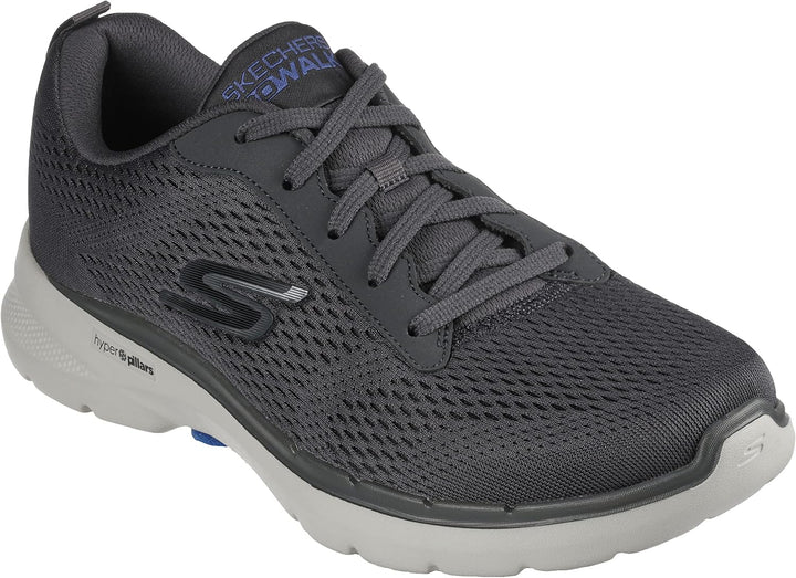 Skechers Herren Sneakers 41 EU Charcoal Textile Synthetic, 41 EU Charcoal Textile Synthetic