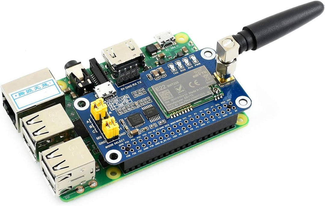 Waveshare SX1262 LoRa HAT for Raspberry Pi Spread Spectrum Modulation 868MHz Frequency Band Auto Mul