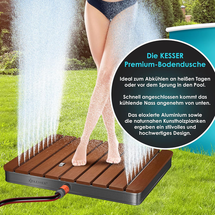 KESSER® Gartendusche Bodendusche Aussendusche Saunadusche Campingdusche Ø 70 cm Rund Fontänenhöhe bi