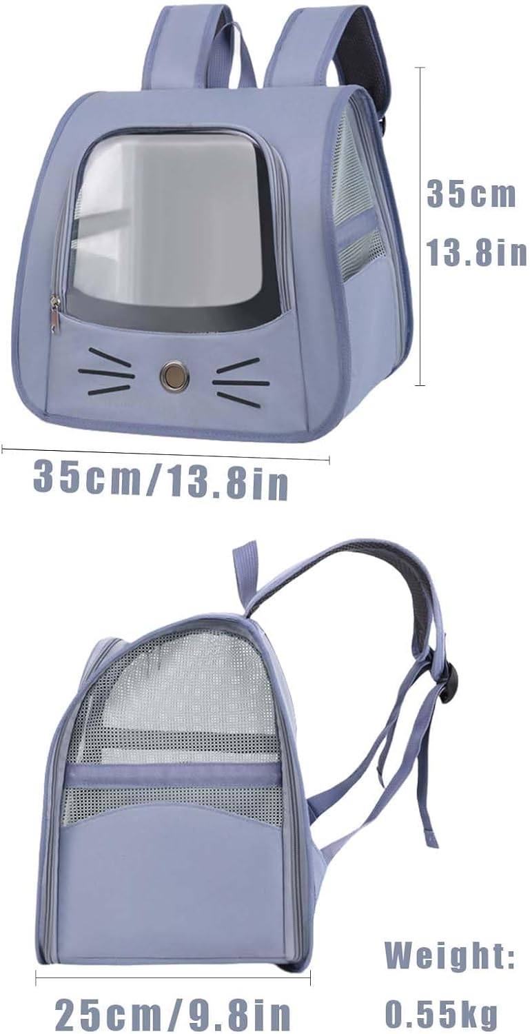 Tragbare und Faltbare Katzentasche,Atmungsaktive und Faltbare Haustier Rucksack,Katzenrucksack mit N