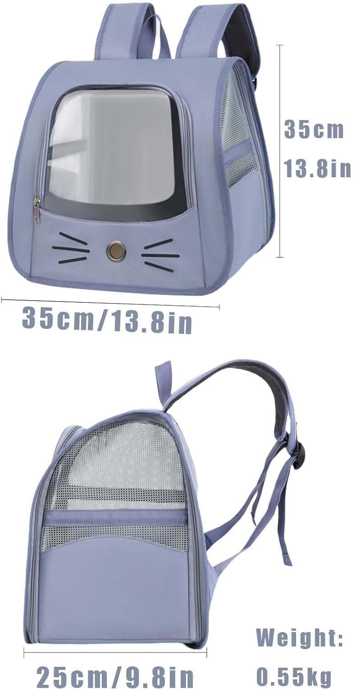 Tragbare und Faltbare Katzentasche,Atmungsaktive und Faltbare Haustier Rucksack,Katzenrucksack mit N