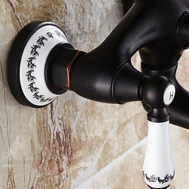 Hiendure® Messing Wandhalterung Badewanne Mitte verbreitet Badewanne Wasserhahn mit Handbrause, Öl e