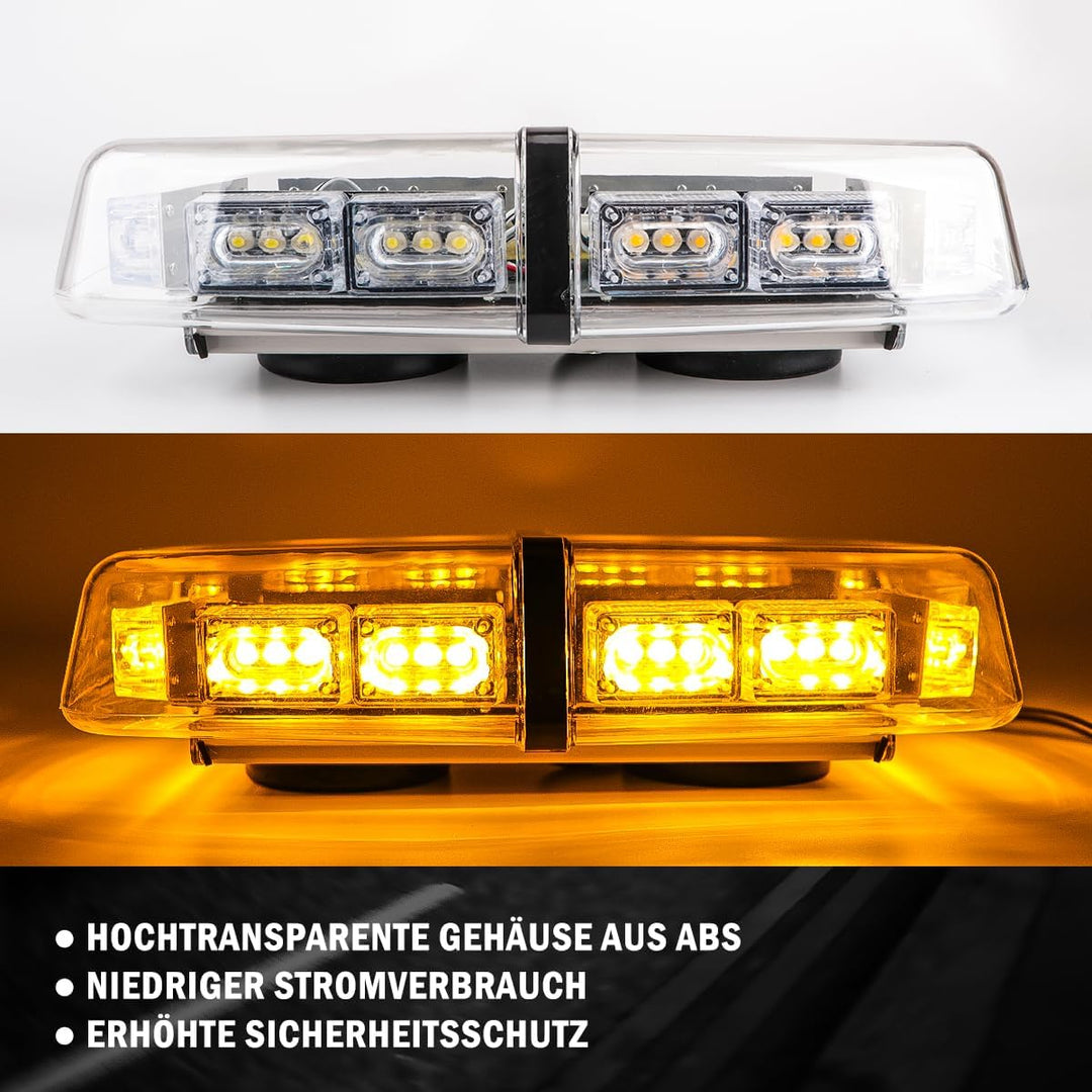 ROUTEKING 36 LED Warnleuchte - 12/24V Rundumkennleuchte Warnlicht 7 Modi Light Mit Super Magnetfuss,
