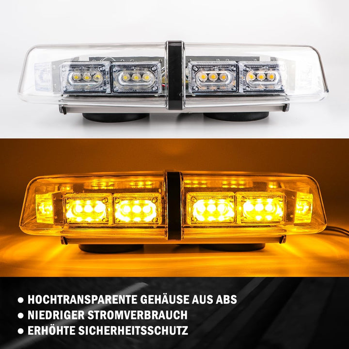 ROUTEKING 36 LED Warnleuchte - 12/24V Rundumkennleuchte Warnlicht 7 Modi Light Mit Super Magnetfuss,