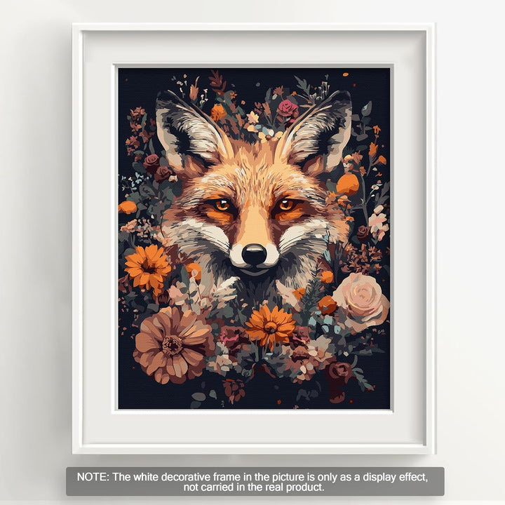 Bougimal Malen Nach Zahlen Erwachsene Tiere Ohen Rahmen inklusive Pinsel und Acrylfarben - 40 x 50 c