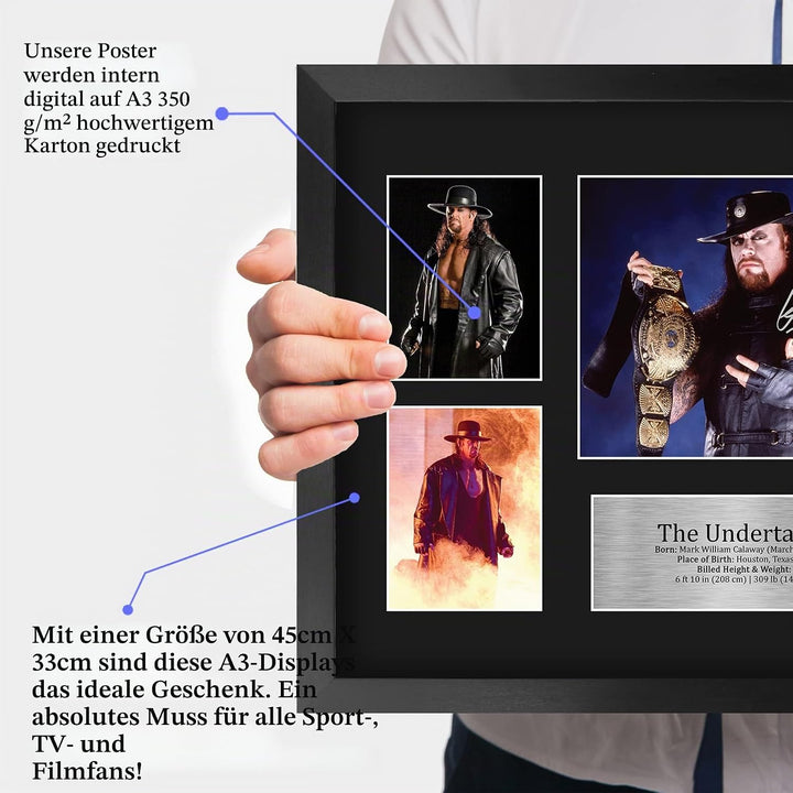 HWC Trading FR A3 The Undertaker Wrestling Geschenke Gedruckt, Signiert Autogramm Bild Für WWE &amp; WWF